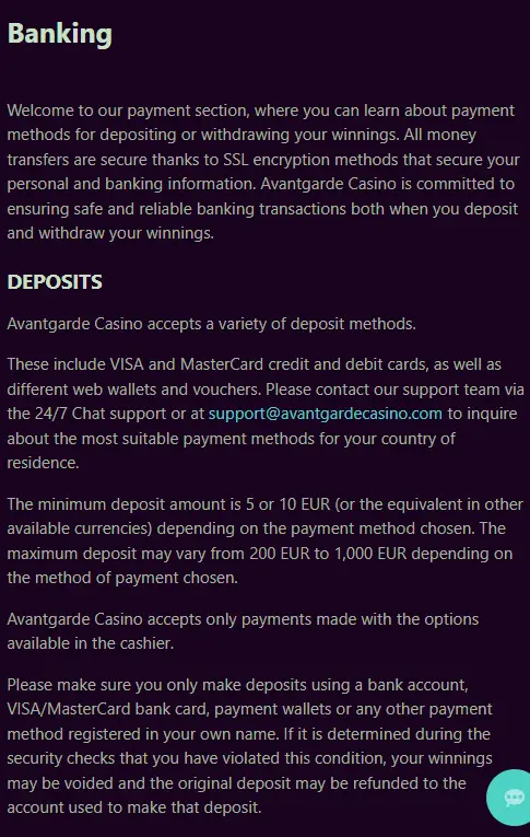 avantgardepokies banking